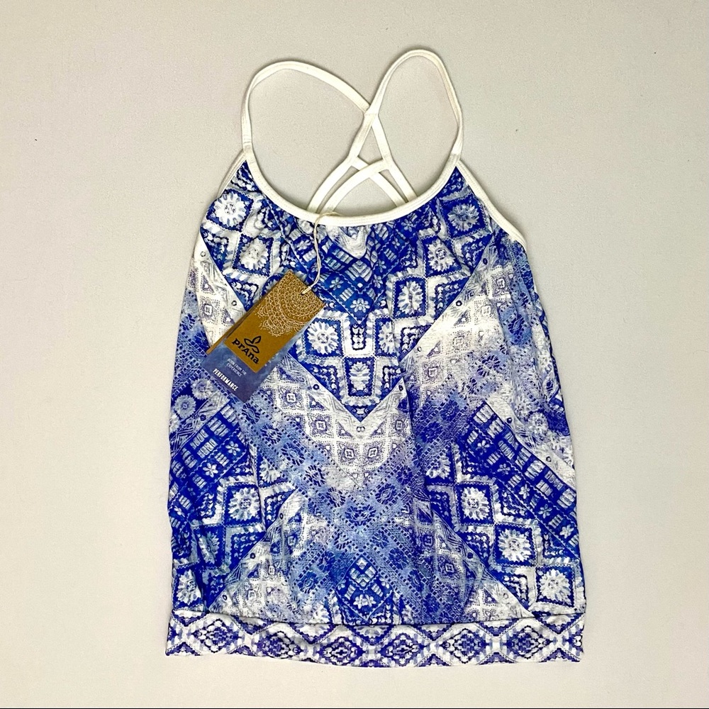 Prana Meadow Tank Top in Indigo, Size XSM, NWT